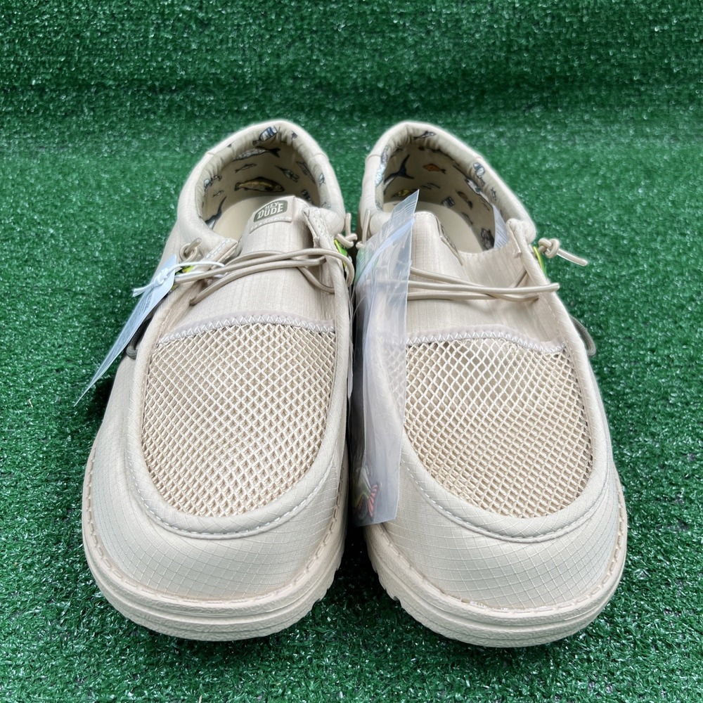 Hey Dude Wally Bait And Tackle Slip-On Shoes Natural Khaki Mens 15 NWT